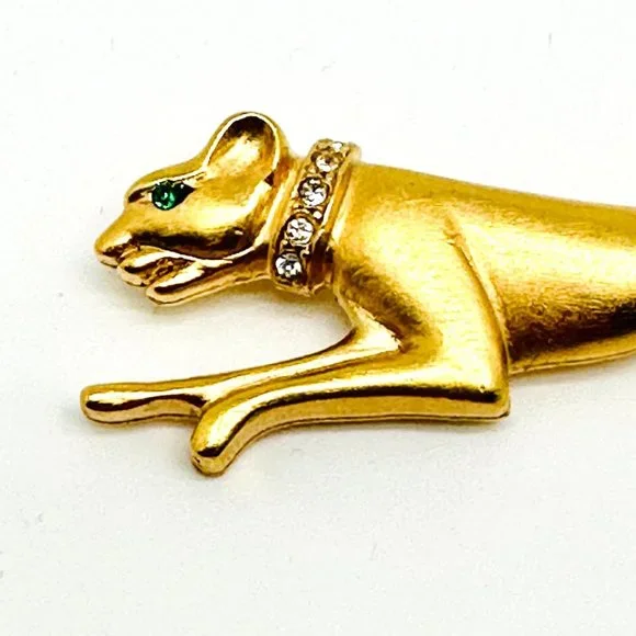 Vintage Jackie Collins Leaping Panther Figural Brooch - Picture 4 of 7